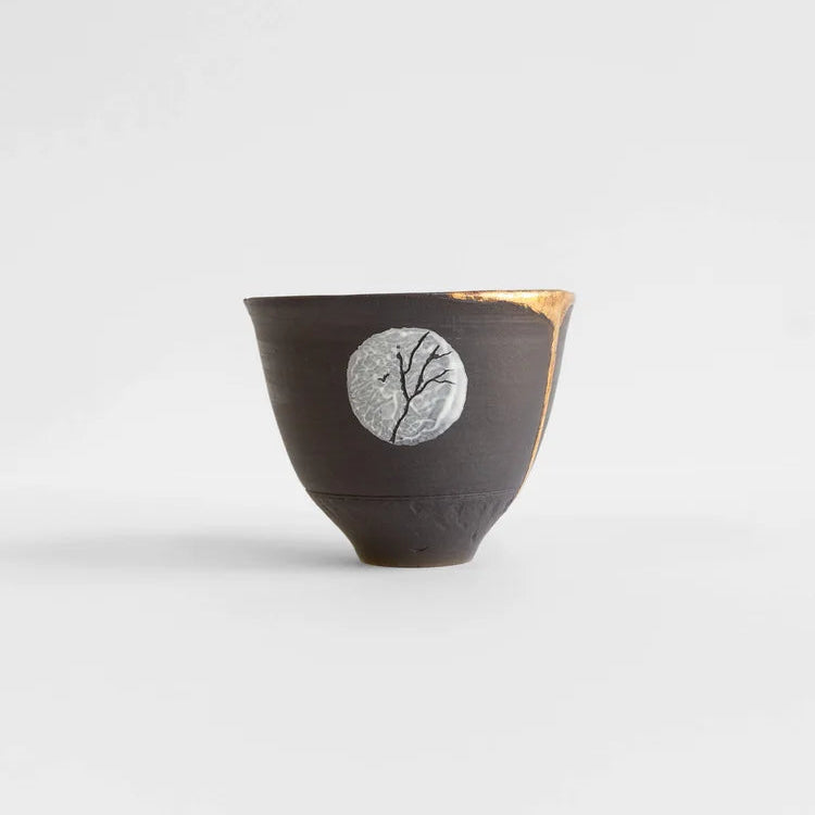 Sarah Cooling Moon Through Trees Bowl - Gold Lustre