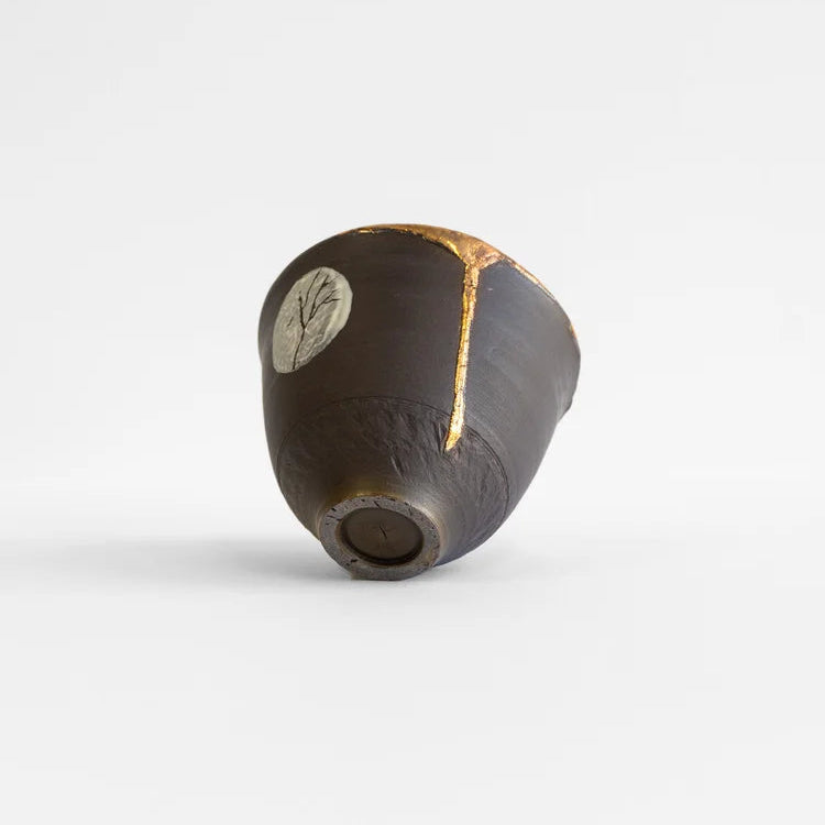 Sarah Cooling Moon Through Trees Bowl - Gold Lustre